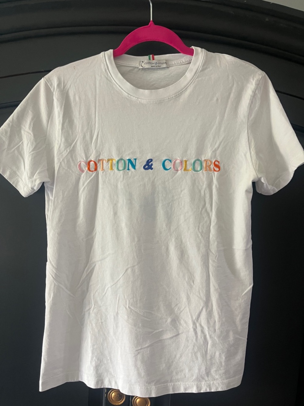 Cotton & Colors White Short Sleeve Tee
